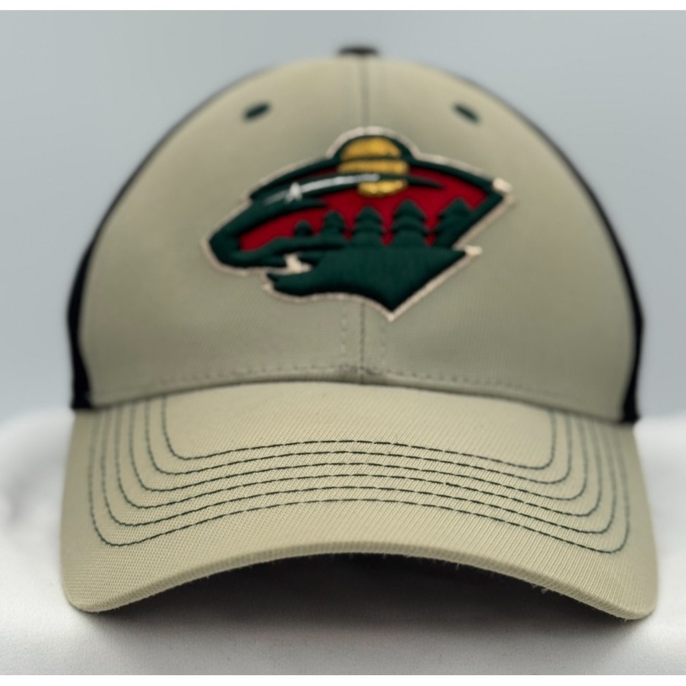 Minnesota Wild Fan Favorite Strapback Hat / Cap - Black & Tan - OSFA